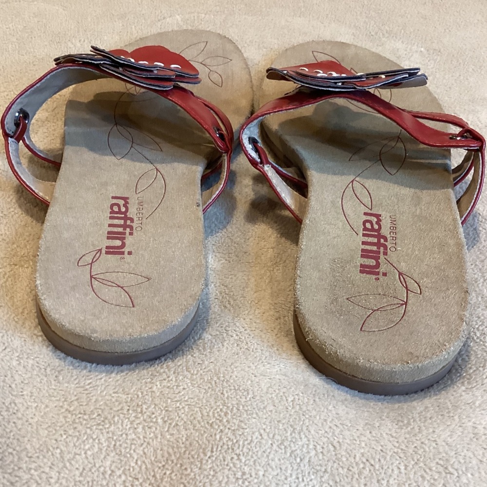 Umberto Raffini Red Floral Sandals - Picture 4 of 7